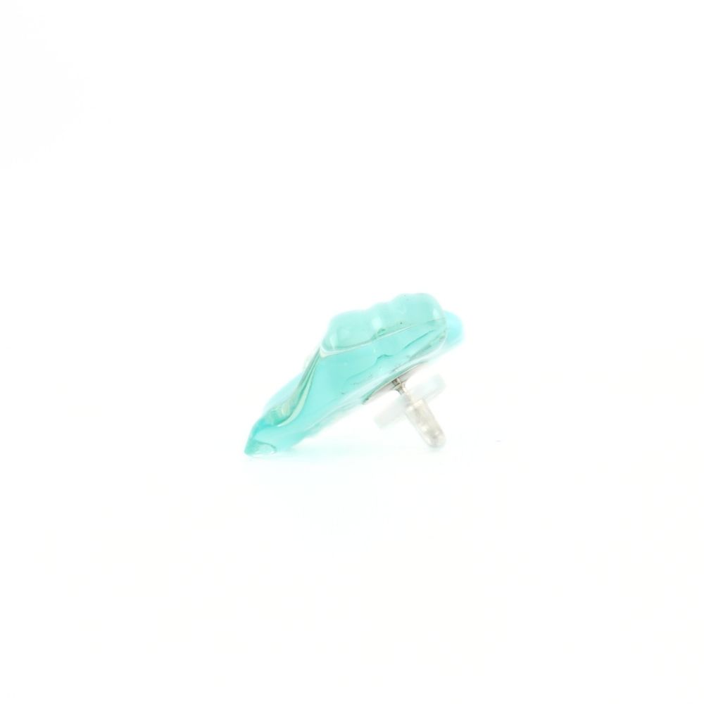 Custom Turquoise – Medium Artisan Glass Brooch