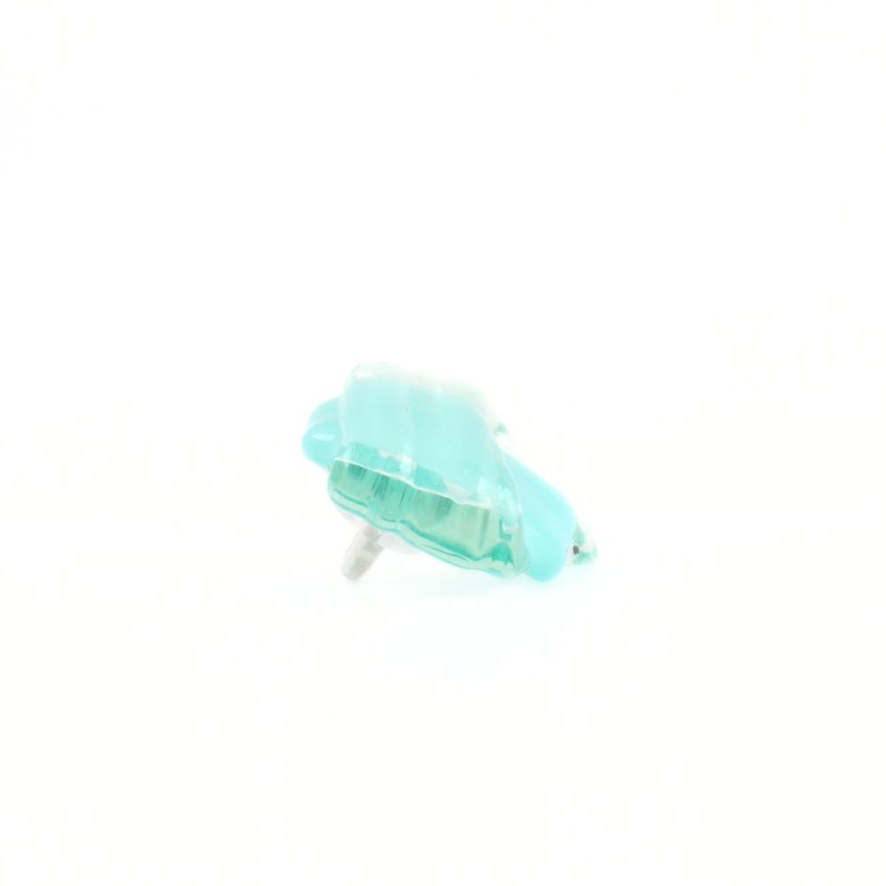 Custom Turquoise – Medium Artisan Glass Brooch